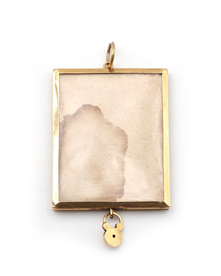 Pendente del Direttorio o del Consolato in oro 18 ct dell'inizio del 19ᵉ secolo, gioiello sentimentale, ritratto