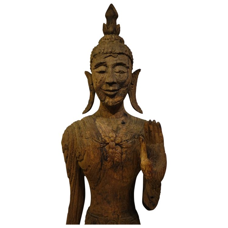 Très grand Bouddha en bois, Laos, 17e s.