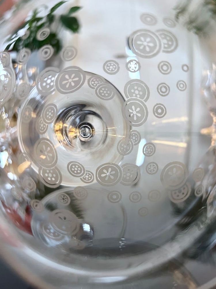 11 Art Deco Kristallgläser - Matt-Dekor - Glasservice Moderner Stil