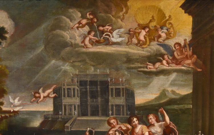 La Toeletta di Venere, Francesco Albani (Bologna 1578 - 1660) Seguace di