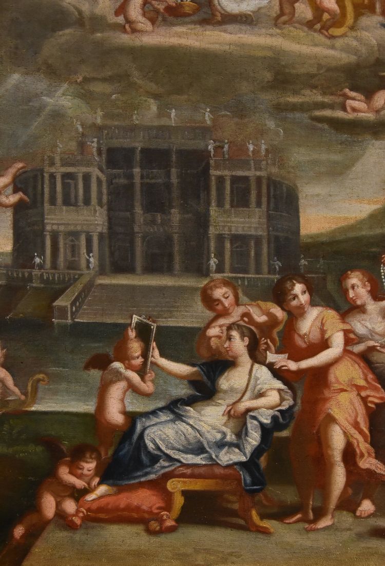 La Toeletta di Venere, Francesco Albani (Bologna 1578 - 1660) Seguace di