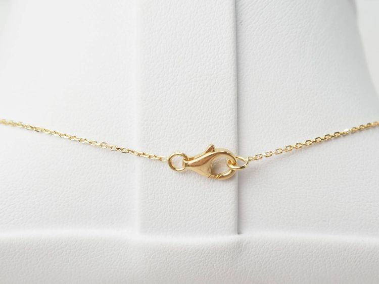 Solitärhalskette aus Gelbgold und Smaragd