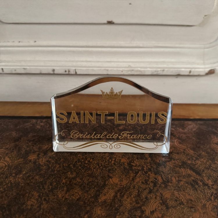 Enseigne magasin Saint-Louis Cristal de France rehauts dorés