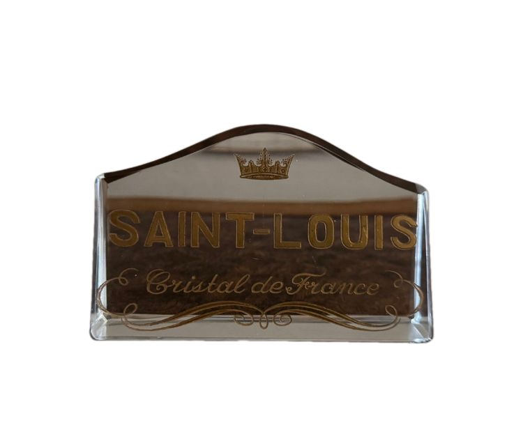 Enseigne magasin Saint-Louis Cristal de France rehauts dorés