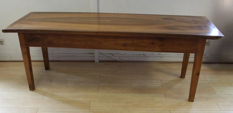 Table de ferme en noyer XIX 