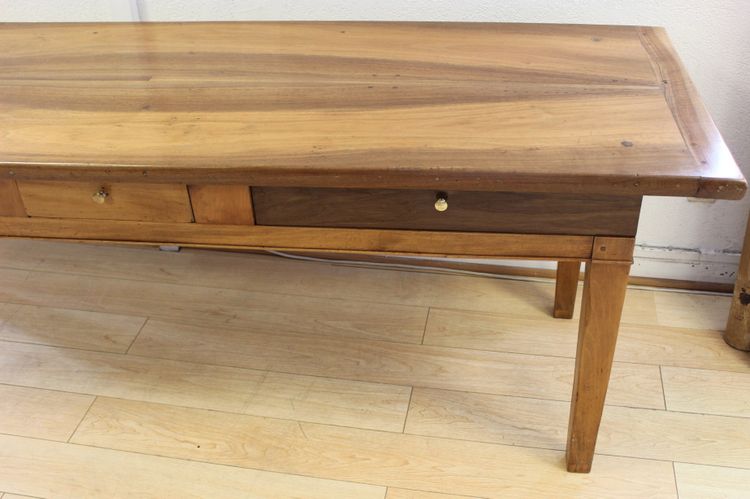 Table de ferme en noyer XIX 