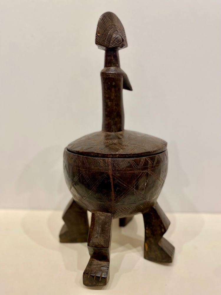 Coupe en bois sculpté MOSSI du Burkina Faso