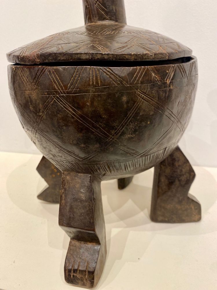 Coupe en bois sculpté MOSSI du Burkina Faso
