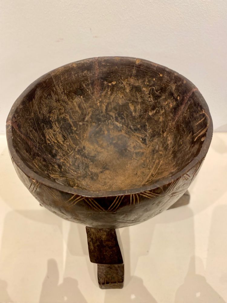 Coupe en bois sculpté MOSSI du Burkina Faso