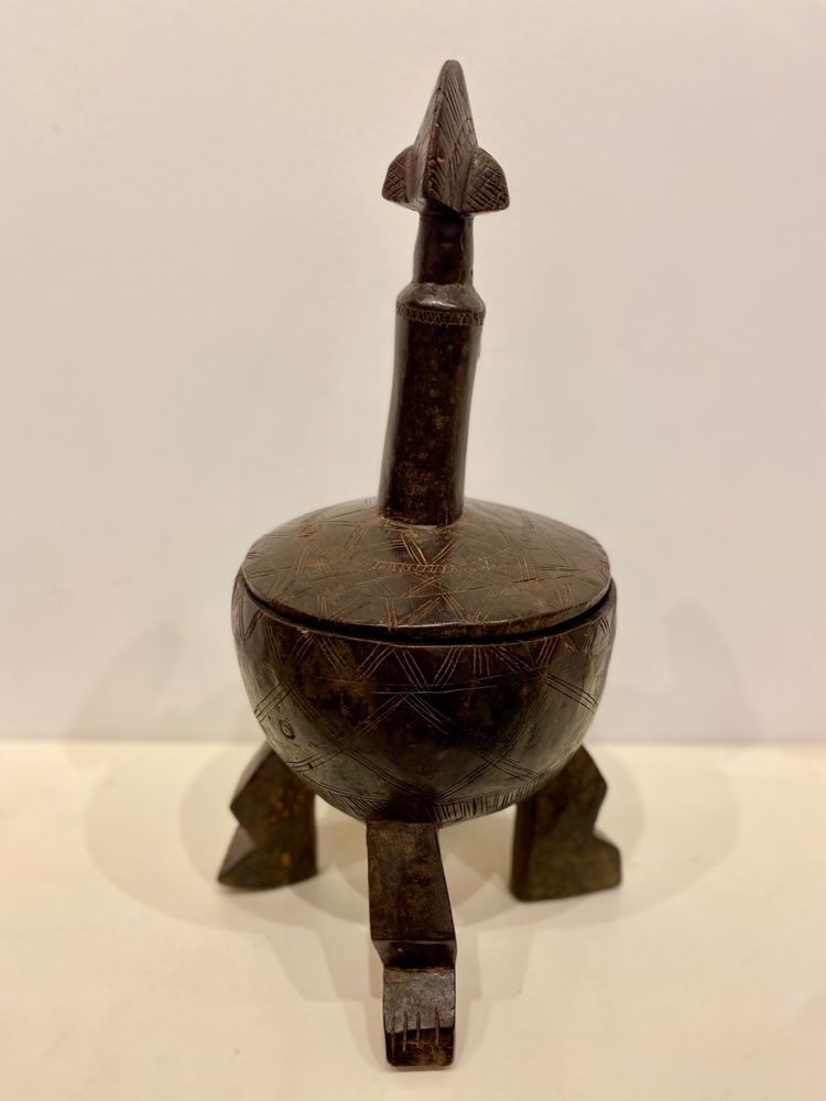 Coupe en bois sculpté MOSSI du Burkina Faso