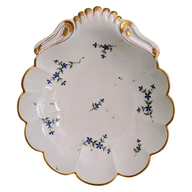 Clignancourt, Comte de Provence - Louis XVI period compotier coquille - Paris porcelain