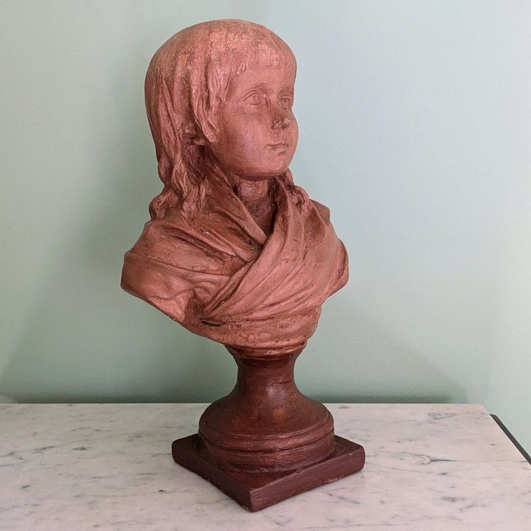 Houdon, nach - Terrakotta-Büste von Ludwig XVII.