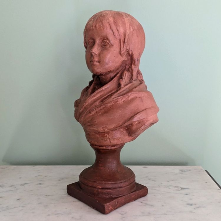 Houdon, nach - Terrakotta-Büste von Ludwig XVII.