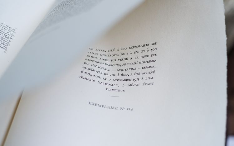 LES ESSAIS DE MONTAIGNE, Imprimerie Nationale de France, 1913-1928, complete 3 volumes, nc condition
