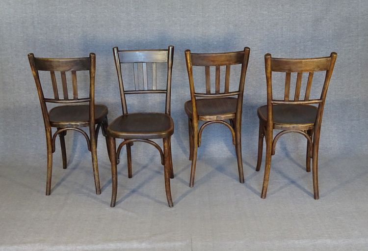 Set of 4 bistro chairs by Fischel 1930 N° 132 1/2, no Thonet
