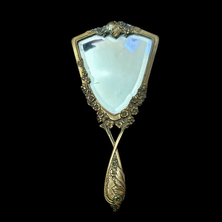 Face à main - mirror - Bronze - Art Nouveau