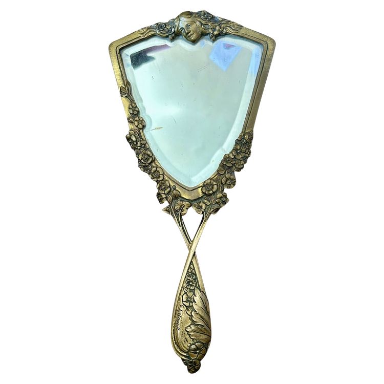 Face à main - mirror - Bronze - Art Nouveau