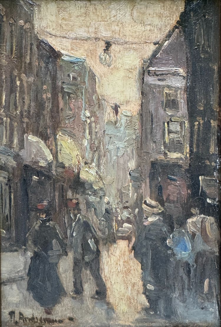 20th century modern school - Busy street