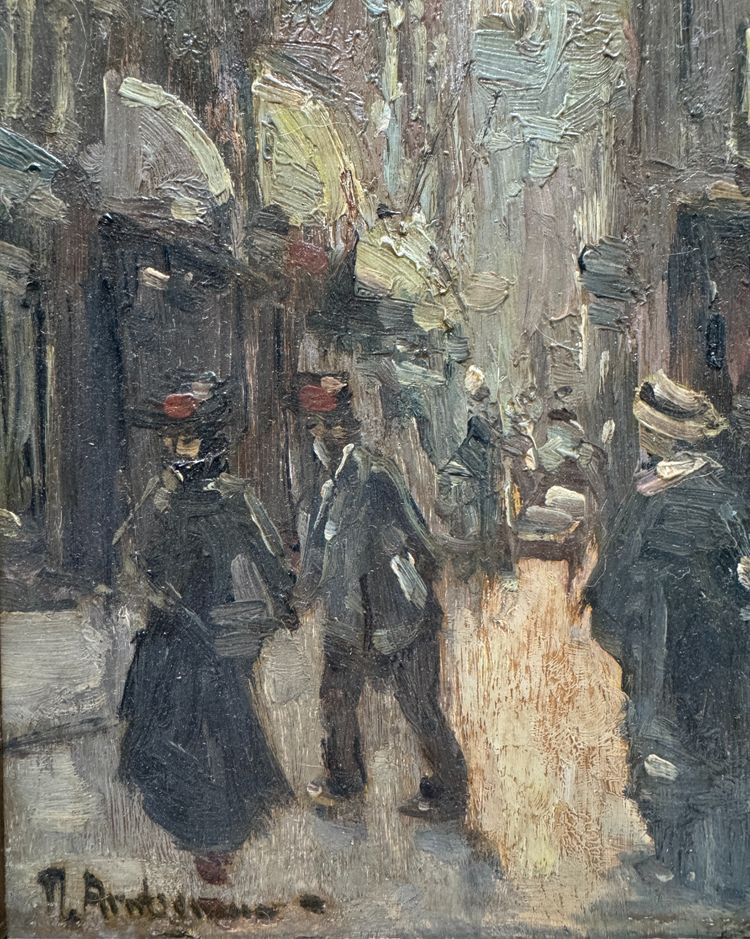 20th century modern school - Busy street