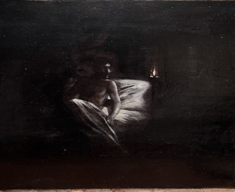 Französische Schule des späten XIXᵉ Jahrhunderts - Apparition #1, um 1880.
