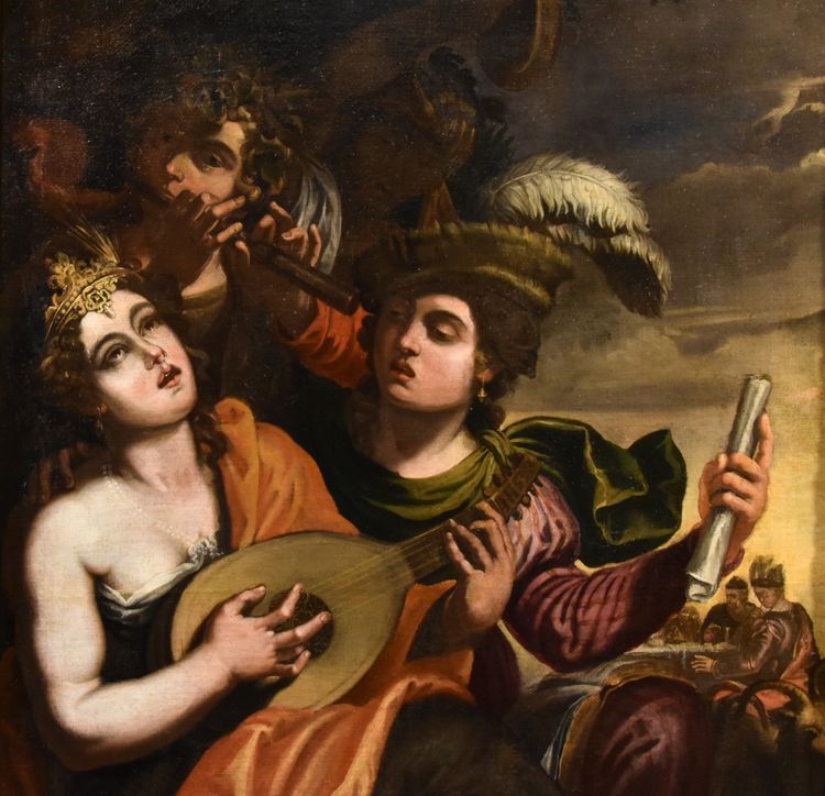Aeneas And Dido, Attributed To Pseudo-caroselli (rome, Active C. 1630/1650)