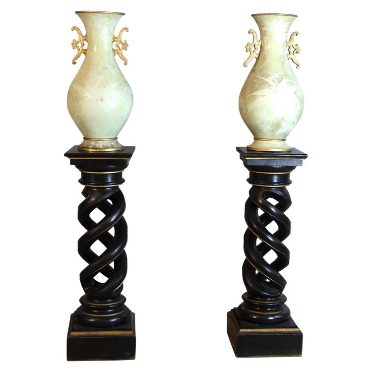 Pair of Napoleon III twisted stools
