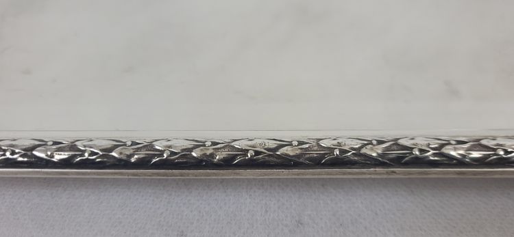 Silver-plated metal tray Louis XVI style