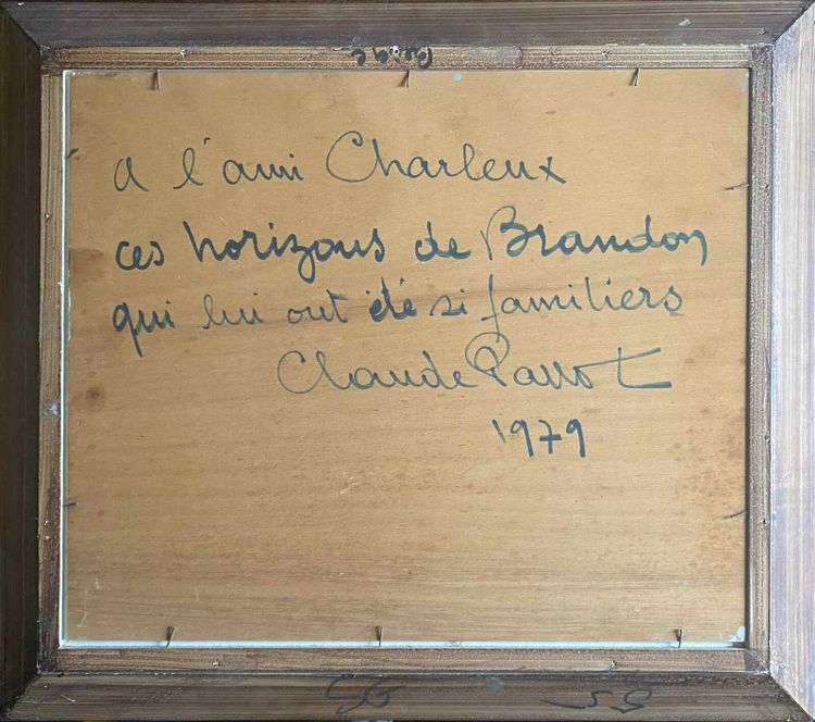 Tableau HSP 1979 : "Environs de Brandon" Saône-et-Loire par Claude Pallot (XX°)