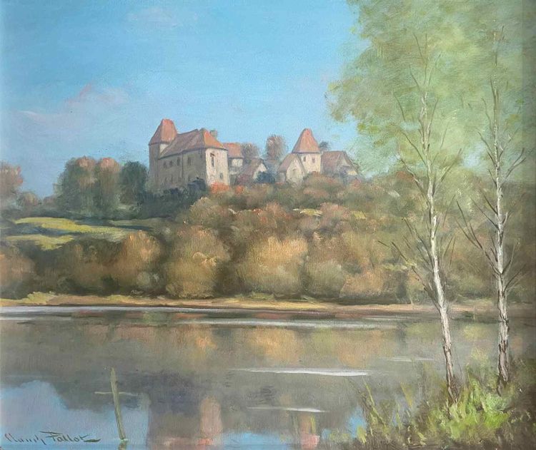Tableau HSP 1979 : "Environs de Brandon" Saône-et-Loire par Claude Pallot (XX°)