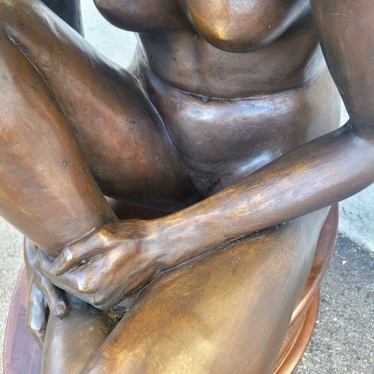 M Ventura, Nudo femminile, bronzo firmato, fine XX secolo