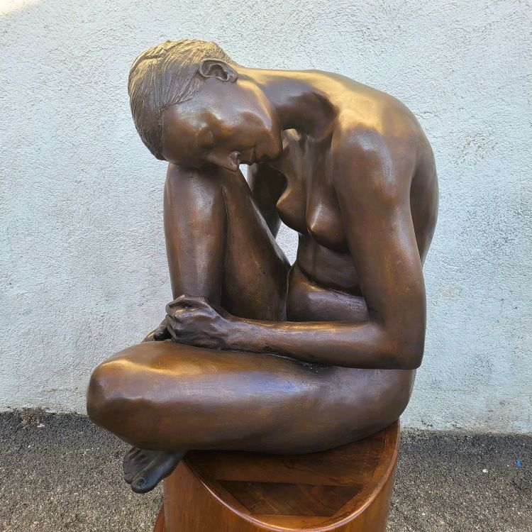 M Ventura, Nudo femminile, bronzo firmato, fine XX secolo