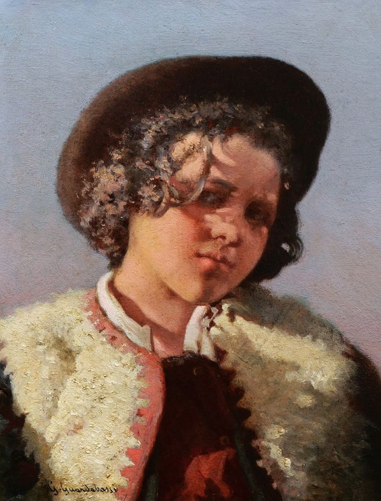 Guerrino GUARDABASSI, Portraits d'un berger et d'une bergère romains