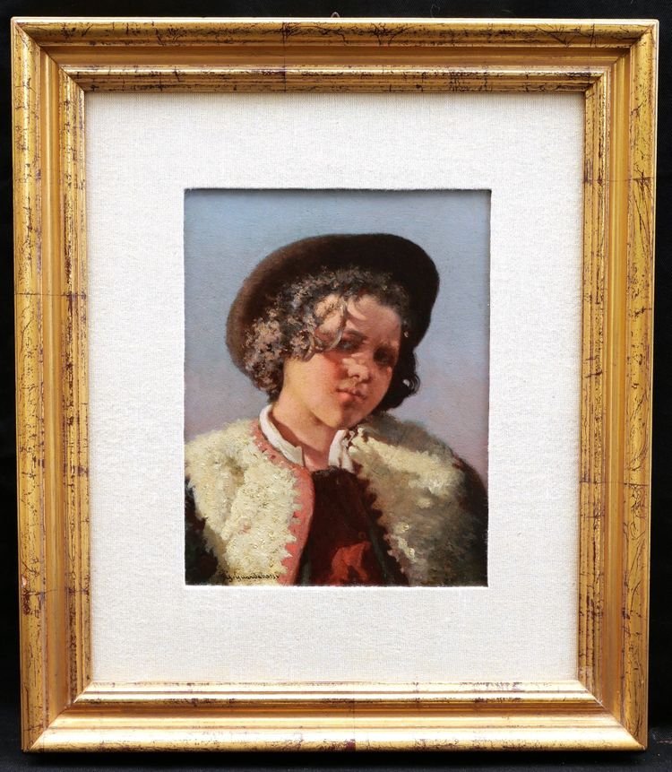 Guerrino GUARDABASSI, Portraits d'un berger et d'une bergère romains