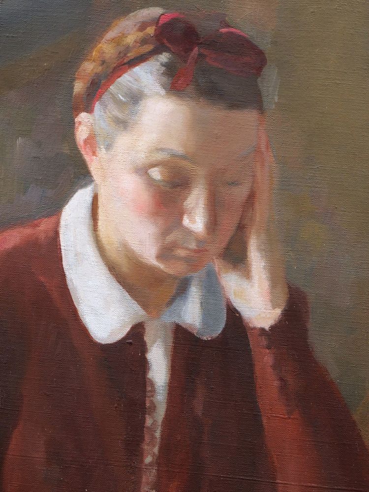 André Albert TONDU, La lecture (Bianca lisant)