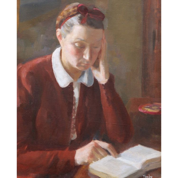 André Albert TONDU, La lecture (Bianca lisant)