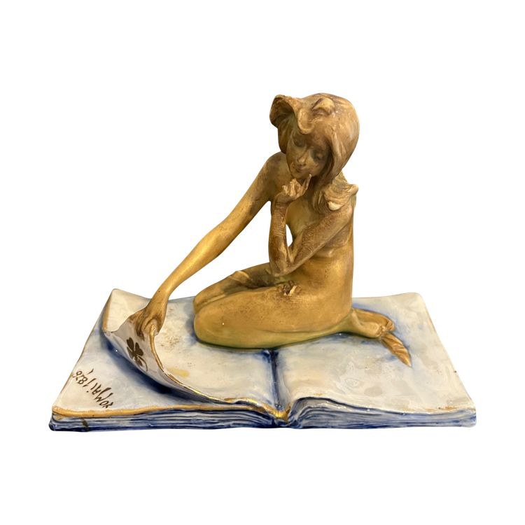 Statuette Ernst Wahliss Autriche Art Nouveau 1900