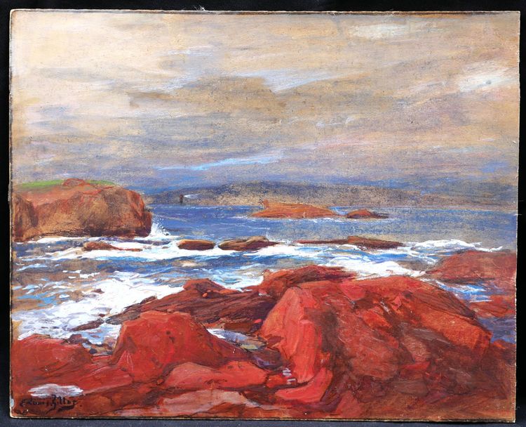 Eugène Louis GILLOT, Les roches rouges et le phare à Agay