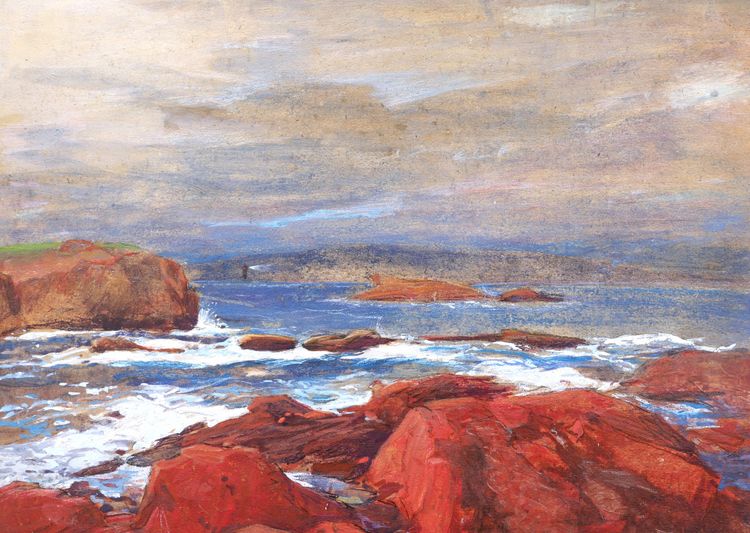 Eugène Louis GILLOT, Les roches rouges et le phare à Agay