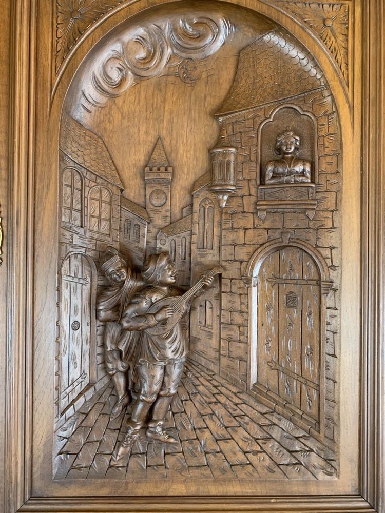 Carved Walnut Sideboard – Renaissance Style – Late 19th Century