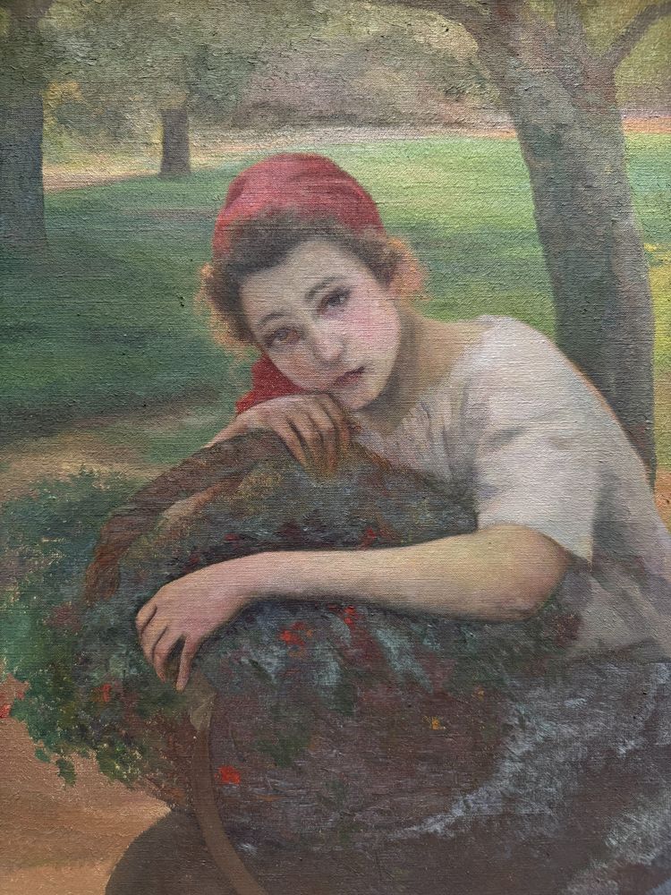 Michel KOROCHANSKY (1866-1925) - Jeune femme au foulard rouge, circa 1900