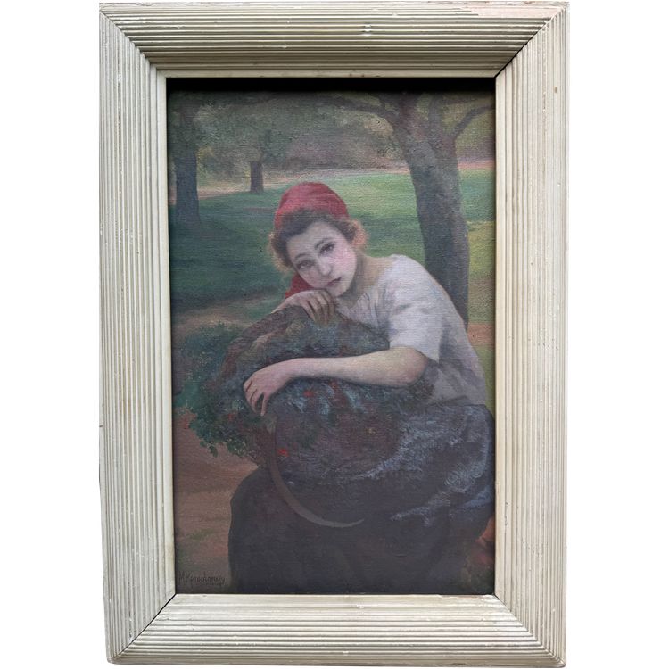 Michel KOROCHANSKY (1866-1925) - Jeune femme au foulard rouge, circa 1900