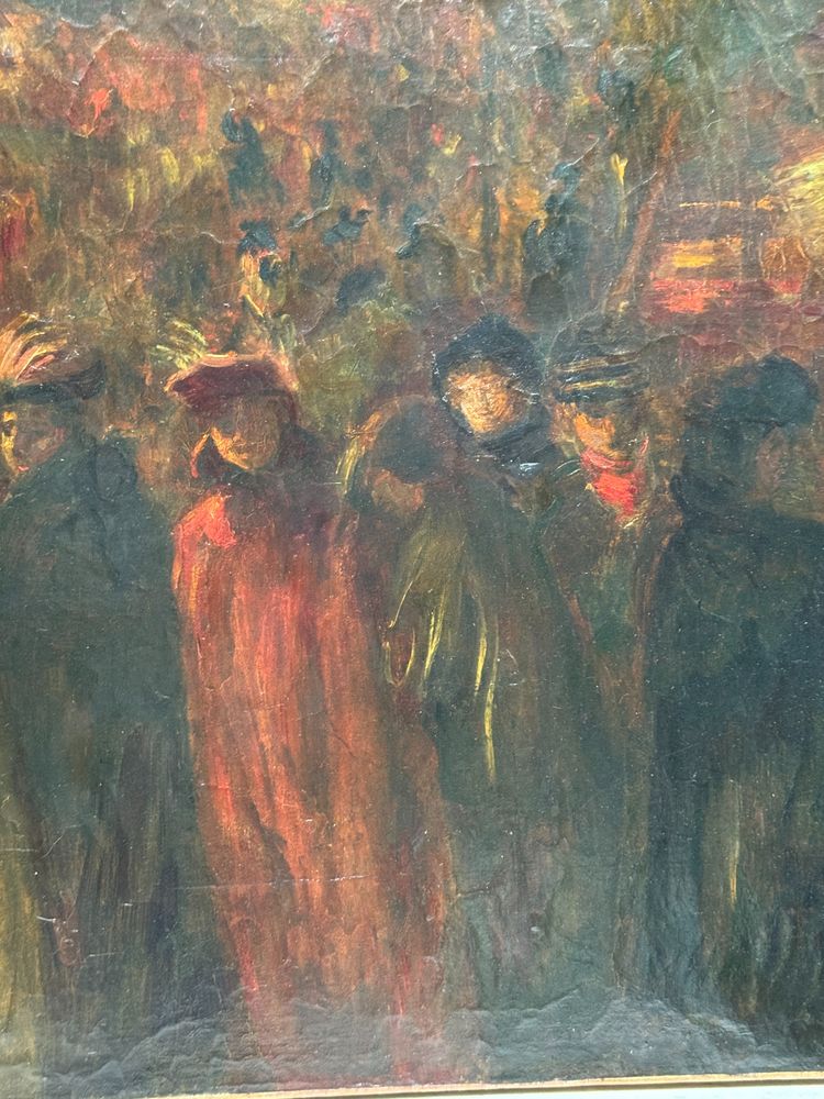 George Bottini (1874-1907) zugeschrieben - Belebtes Paris am Abend, circa 1900