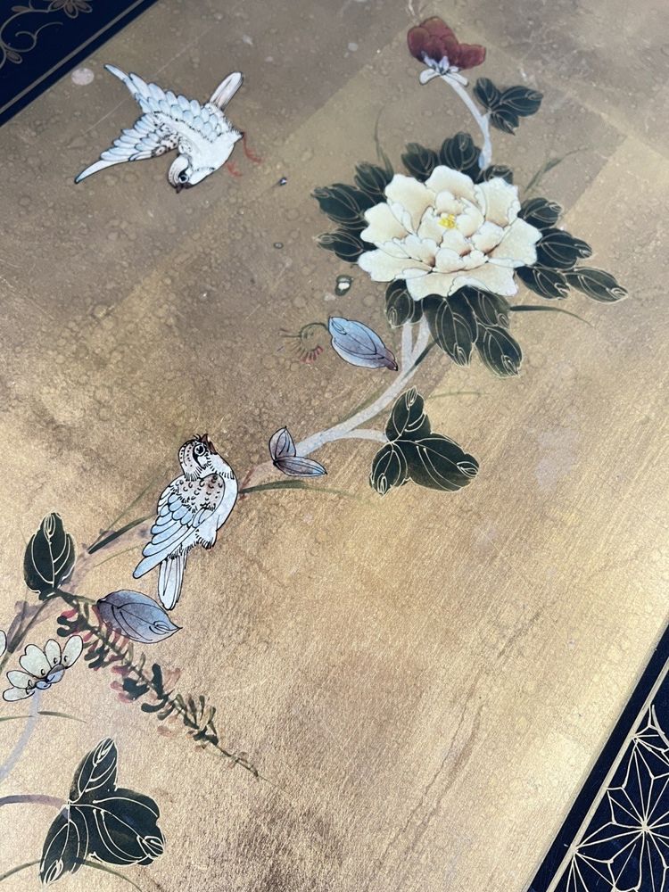 Table basse asiatique en bois laqué, XXe siècle