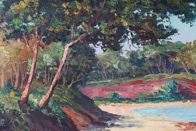 Marine, Côte Azur, 100 cm, signed: Louis AUDREY, circa 1960, French School