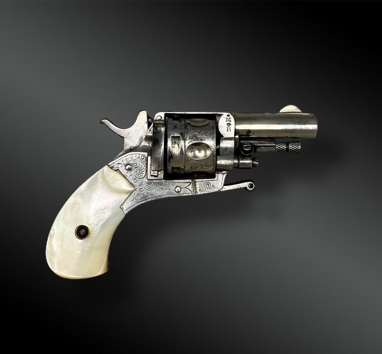 Luxury REVOLVER bulldog box called Puppy - Liège, Belgium - XIXth century