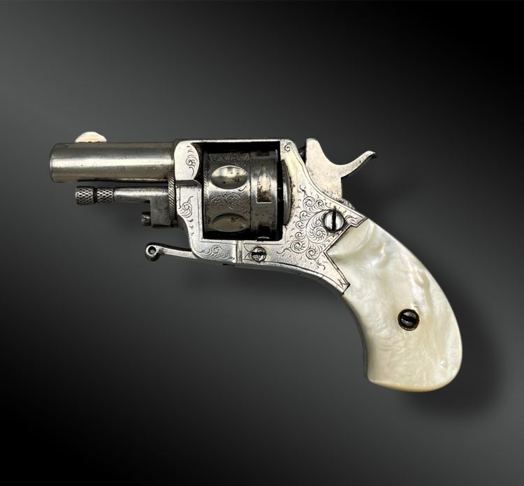 Luxury REVOLVER bulldog box called Puppy - Liège, Belgium - XIXth century
