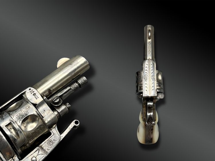 Luxury REVOLVER bulldog box called Puppy - Liège, Belgium - XIXth century