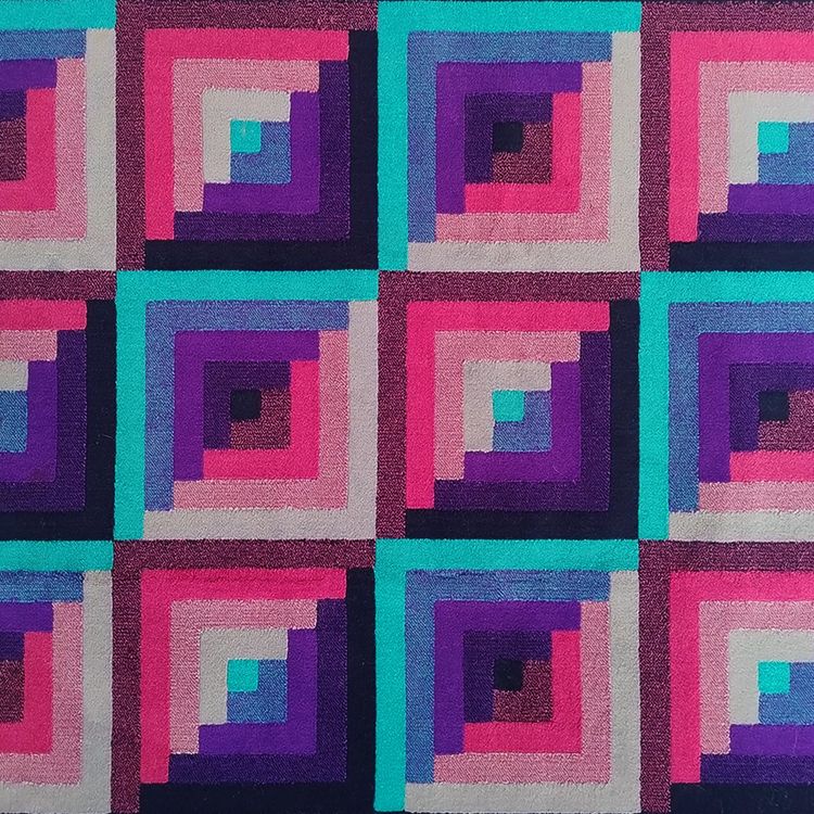 1980s Gorgeous Geometric Italian Woolen Rug by Missoni for T&J Vestor