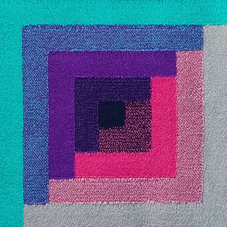 1980s Gorgeous Geometric Italian Woolen Rug by Missoni for T&J Vestor