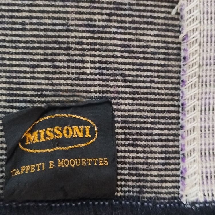1980s Gorgeous Geometric Italian Woolen Rug by Missoni for T&J Vestor